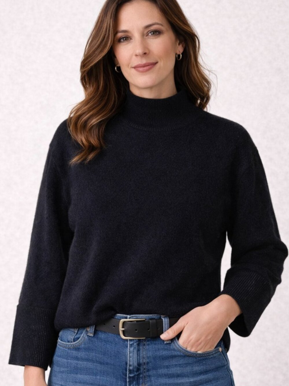 & Other Stories Wool Mock Neck Sweater